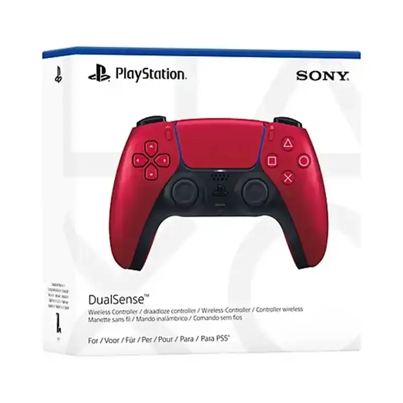 دسته PS5 قرمز متالیک